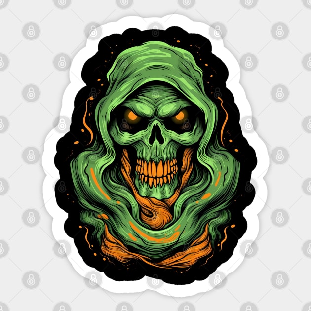 Spooky Smokey Halloween Reaper Sticker by Obotan Mmienu